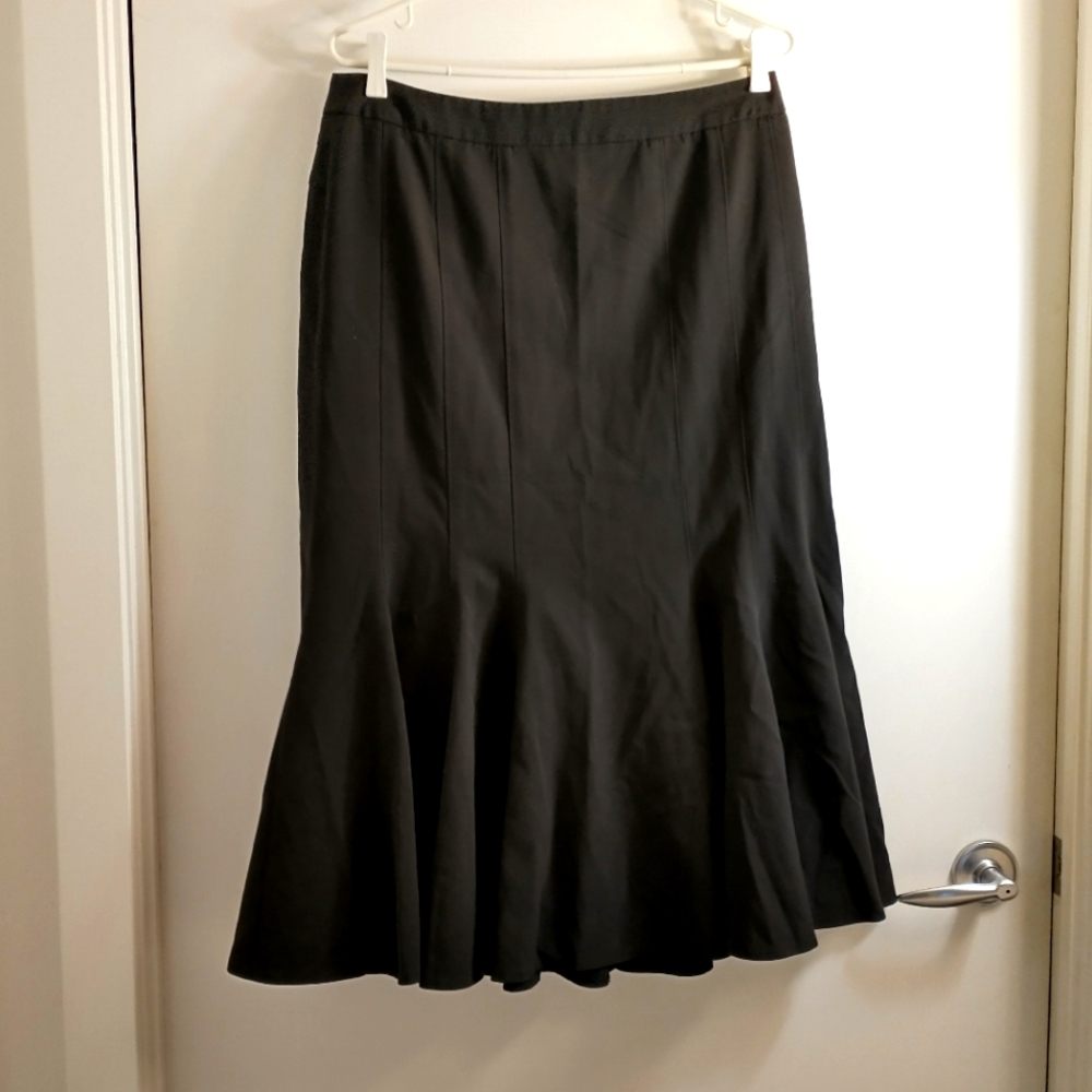 Le Chateau Black Mermaid Long Maxi Skirt Size 9/10
